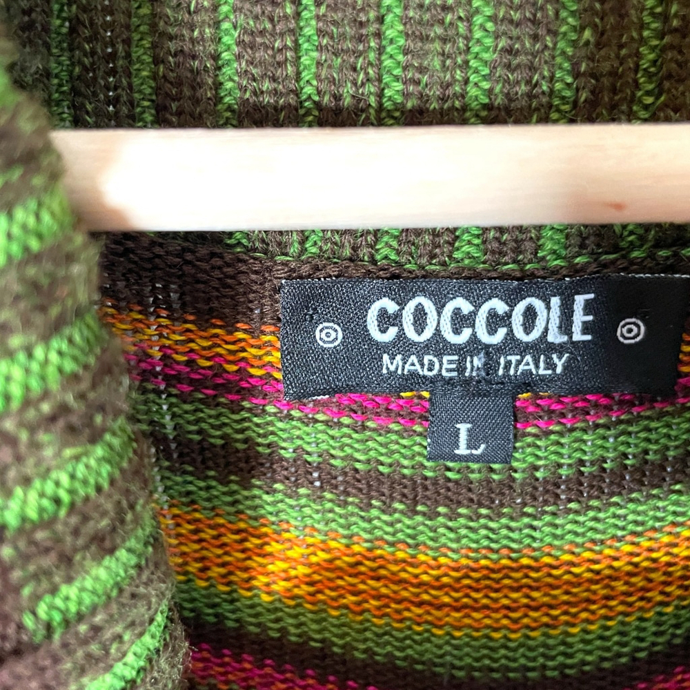 COCCOLE Cowl Neck Merino Wool Blend Sweater Womens LARGE Made in Italy - Picture 7 of 10